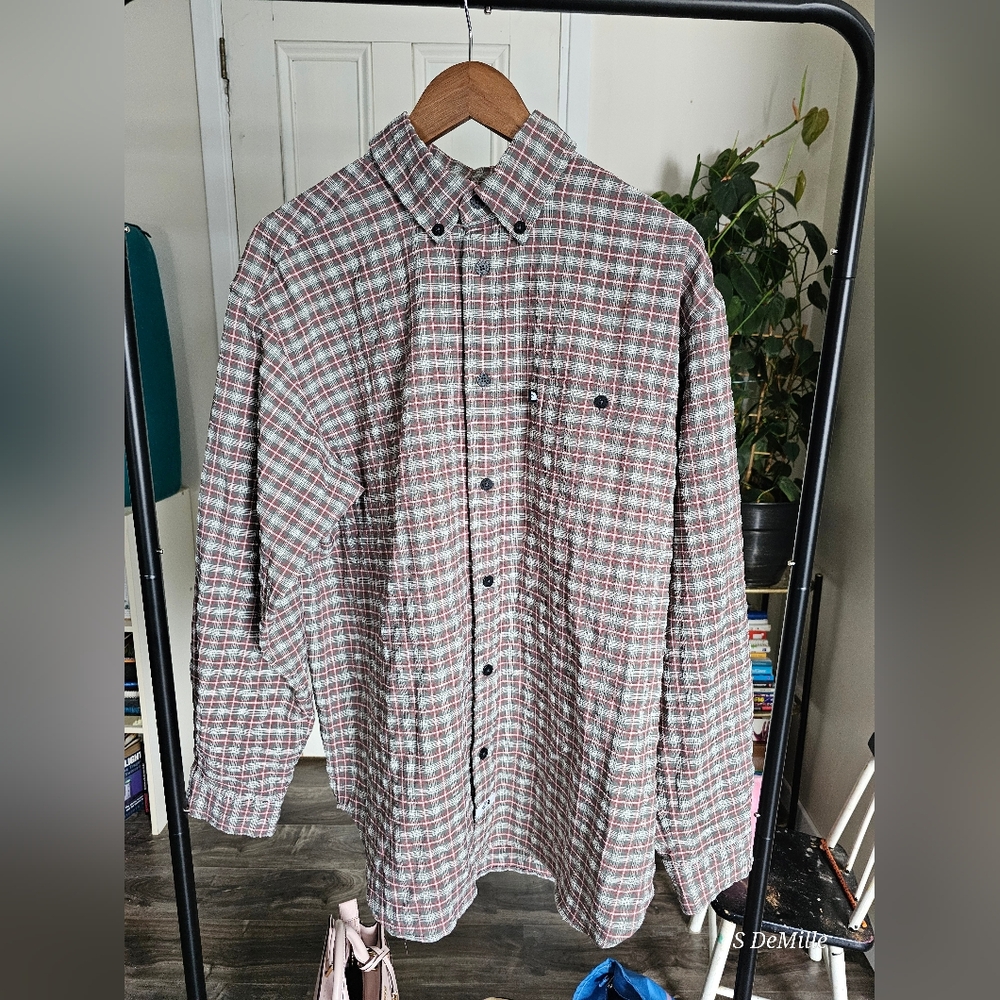 The North Face, Plaid, Size large, Long sleeve button down Shirt. Used-Like New